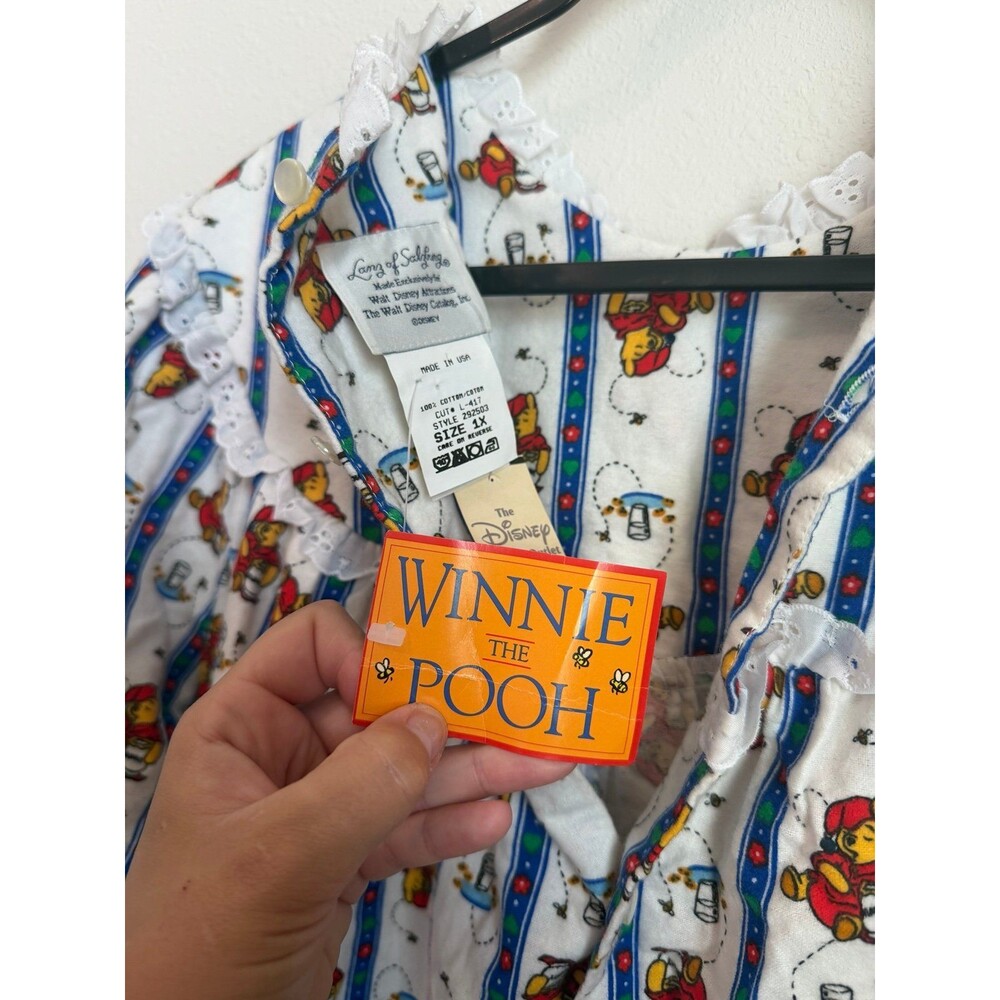 Vintage Walt Disney Lanz of Salzburg Winnie the Pooh Nightgown Size 1X NWT! - Picture 9 of 12